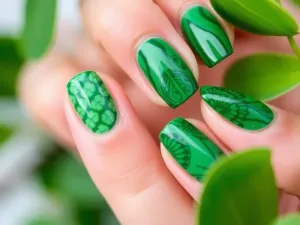 Pomysł na zielone paznokcie  – inspiracje